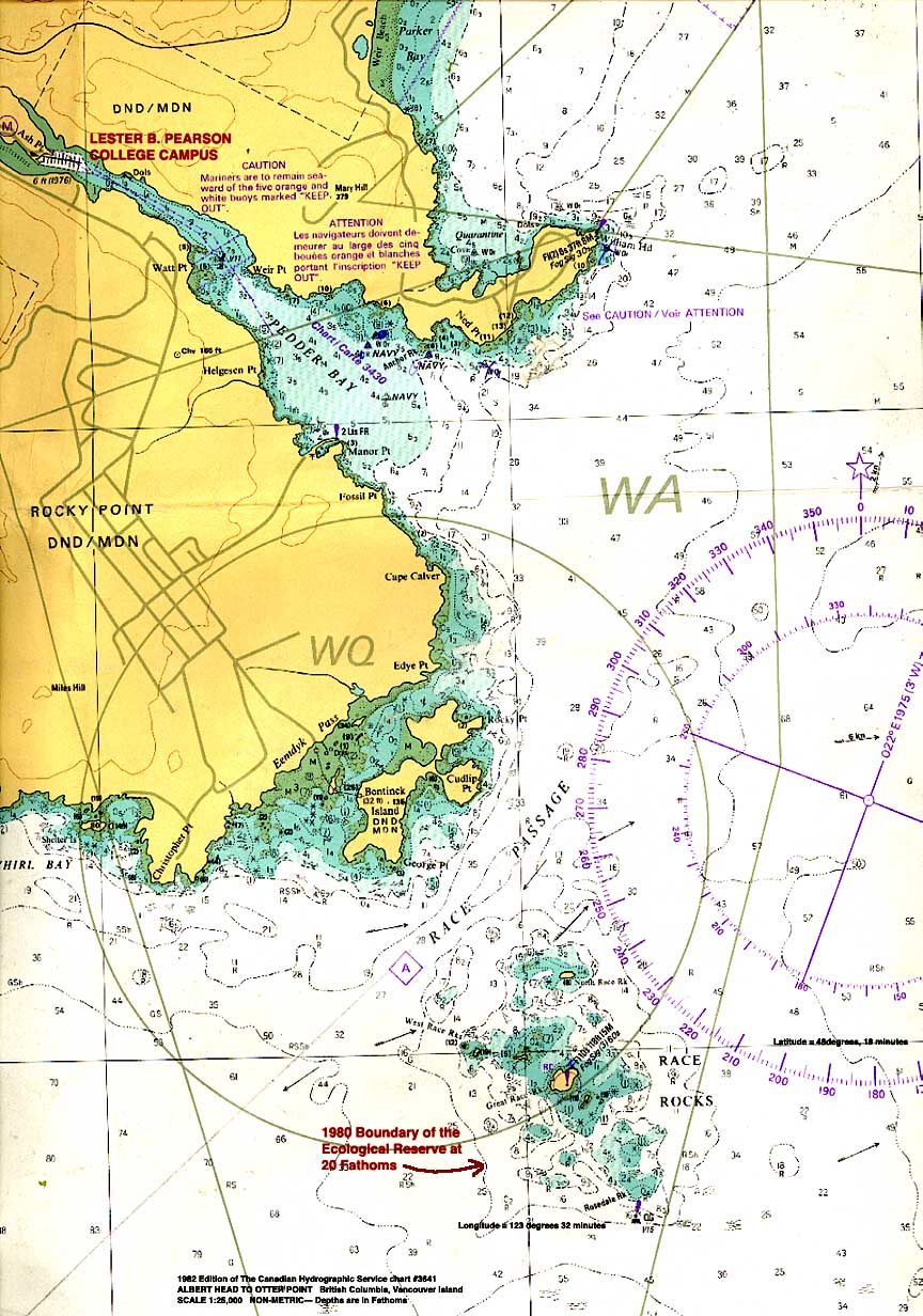 Saanich Inlet Depth Chart