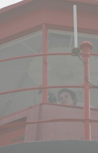 Canadian student observing from the top of the tower.