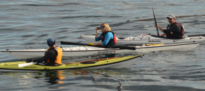 happy kayakers