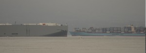 Roro and Maersk-Oct 12,2014- photo by A.Stewart