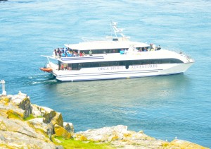 I was surprised that a vessel of this size would use Middle Channel but she was well driven, slowly and carefully.