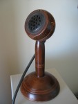 The microphone used in the radio room for weather and radio communications.