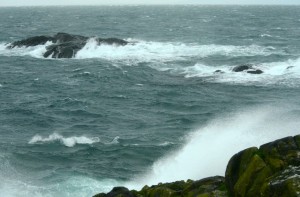 This photo doesn't really capture the mighty waves, but it gives you an idea.